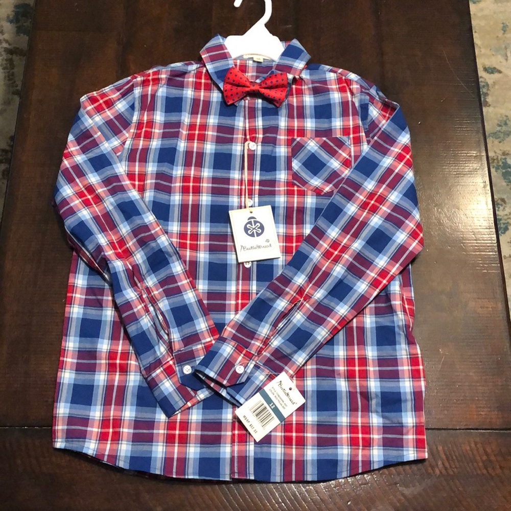 Beetle & Thread Plaid Shirt with Bow Tie